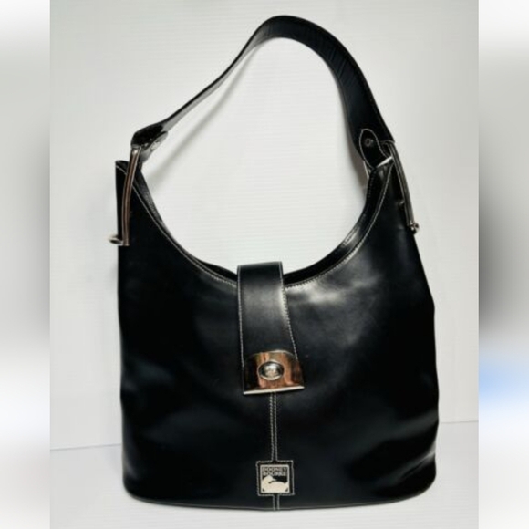 Dooney and Burke vintage Black Leather Shoulder Bag - Picture 11 of 13